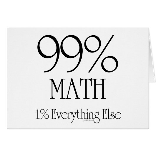 99% Math Cards (Front Horizontal)