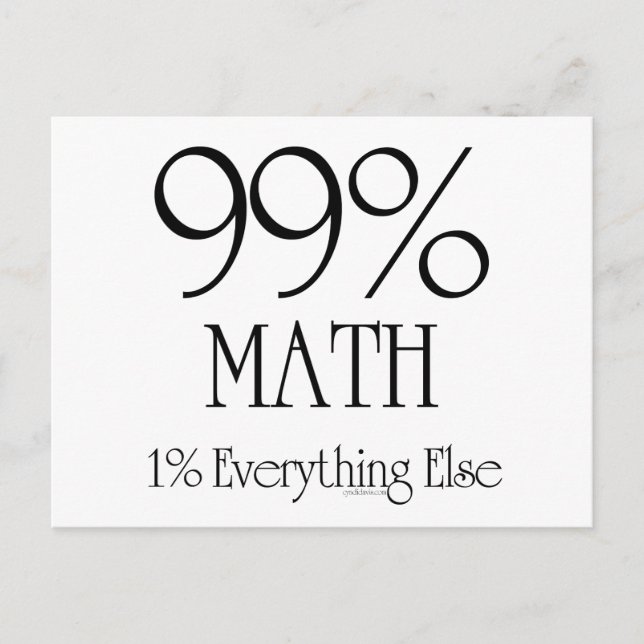 99% Math Postcard (Front)