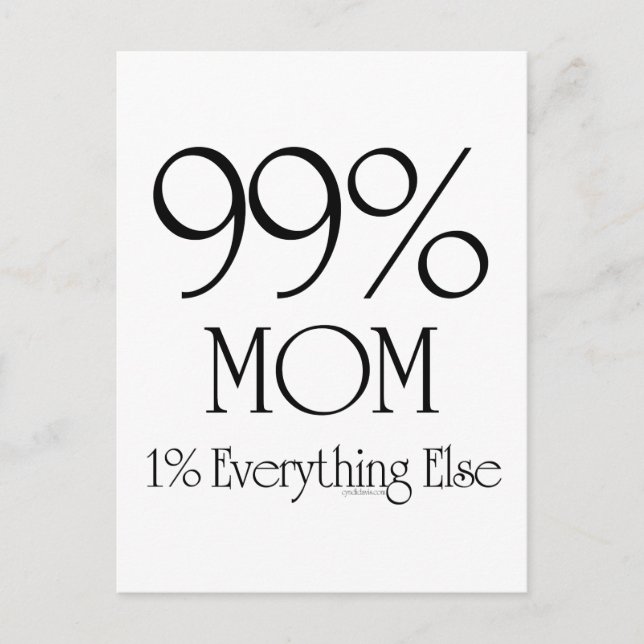 99% Mom Postcard (Front)
