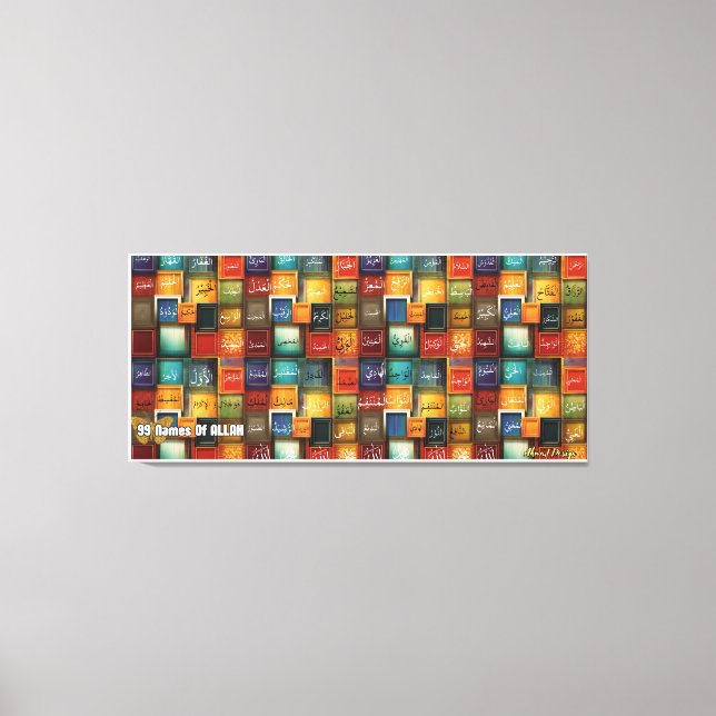 99 names of Allah Canvas Print (Front)