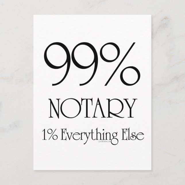 99% Notary Postcard (Front)