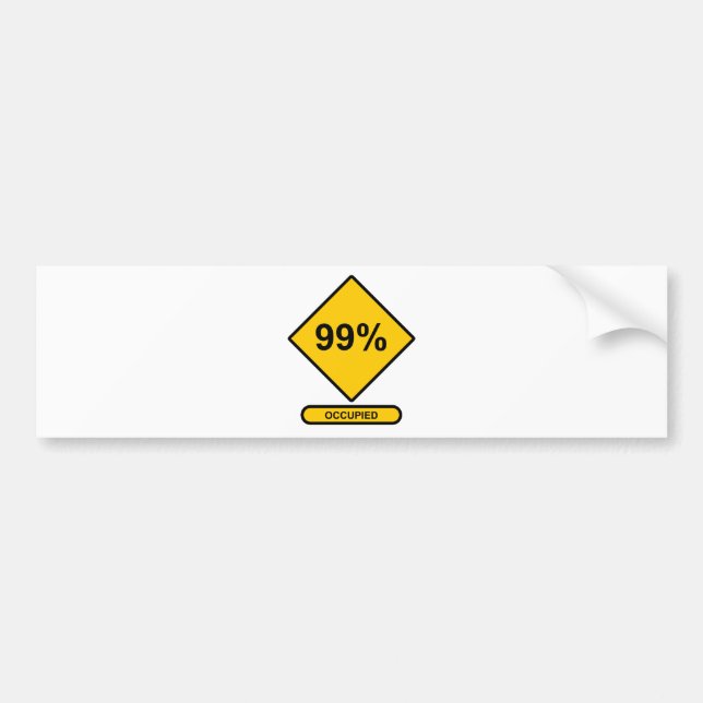 99% Occupied Bumper Sticker (Front)