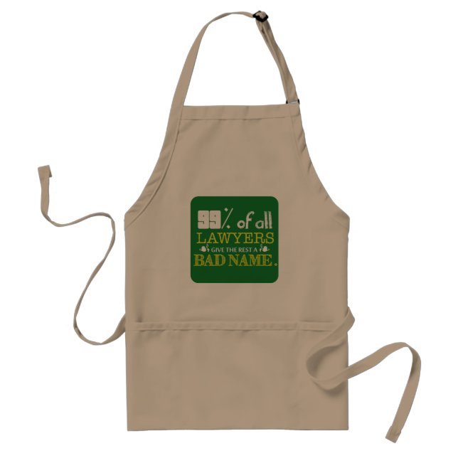 99% of all Lawyers Adult Apron (Front)