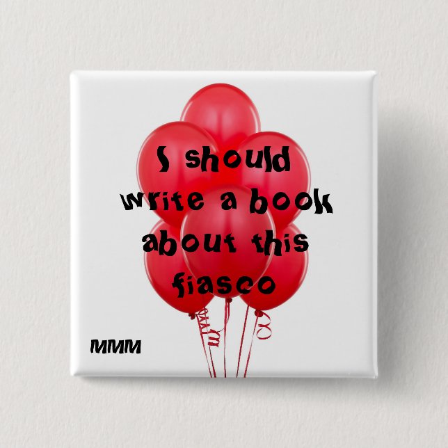 99 red balloons pinback button (Front)