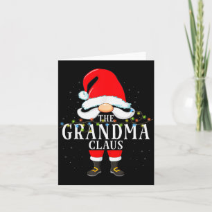 99 Santa Claus Matching Family Pajama Grandma Clau Card