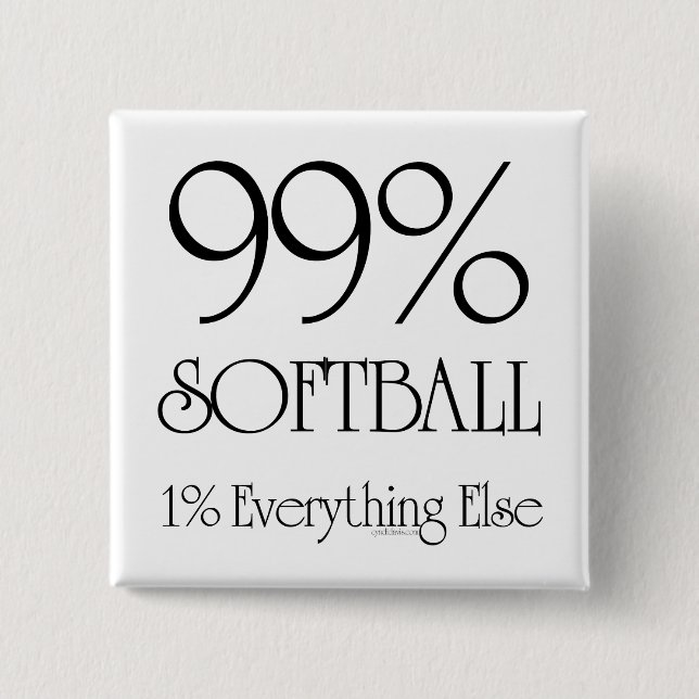 99% Softball Button (Front)