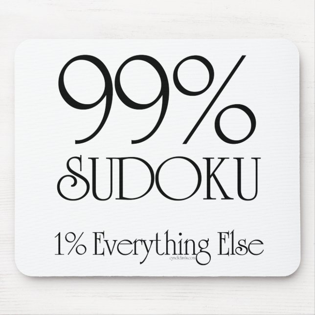 99% Sudoku Mouse Pad (Front)