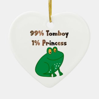 99% Tomboy 1% Princess Ceramic Ornament