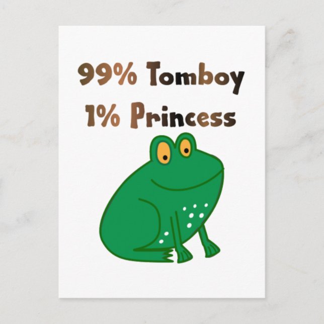 99% Tomboy 1% Princess Postcard (Front)