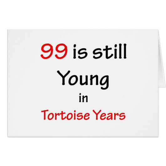 99 Tortoise Years Cards (Front Horizontal)