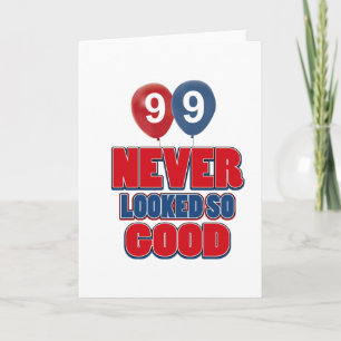99 year old birthday designs card