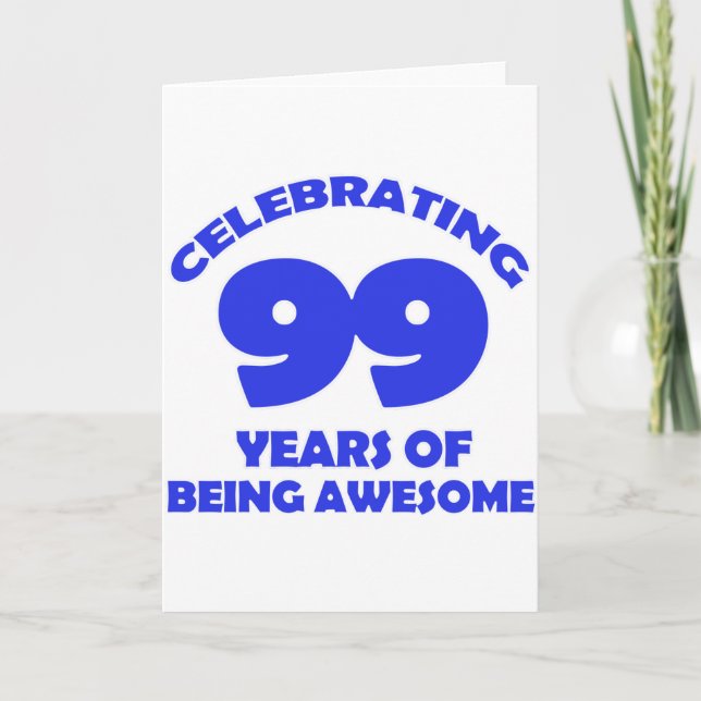 99 years old birthday designs card (Front)