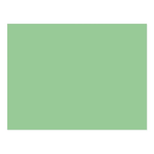 99cc99 Celadon Green Solid Color Background Postcard Zazzle