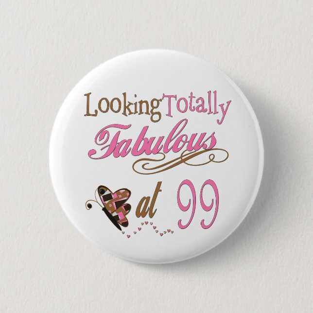 99th birthday button (Front)