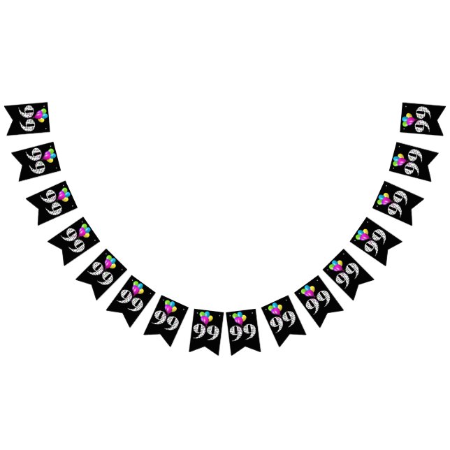 99th birthday party balloons bunting flags (All)