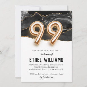 99th Birthday Party Invitation