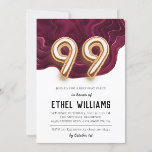 99th Birthday Party Invitation