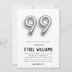 99th Birthday Party Invitation