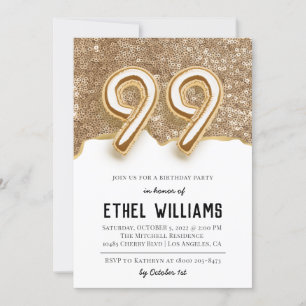 99th Birthday Party Invitation