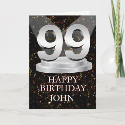 99th Birthday Spotlights Add A Name Card
