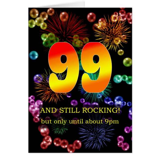 99th Birthday Still Rocking Cards (Front)