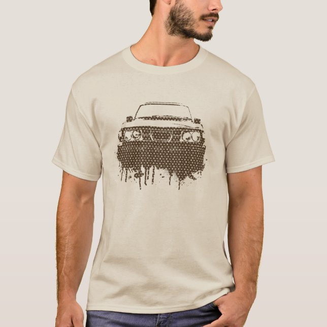 99turbo Griffin Gear parody signature print -brown T-Shirt (Front)