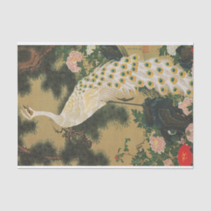 9. 老松孔雀図, 若冲 Old Pine-tree and Peacock, Jakuchu Tissue Paper