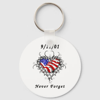 9/11/01 Patriotic Tattoo Keychain
