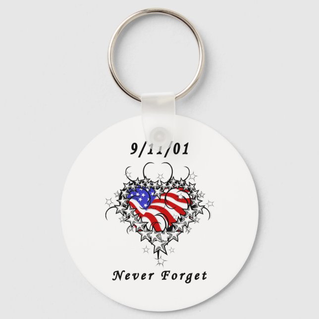 9/11/01 Patriotic Tattoo Keychain (Front)