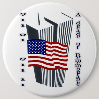 9-11 10th Anniversary Commemorative Pinback Button