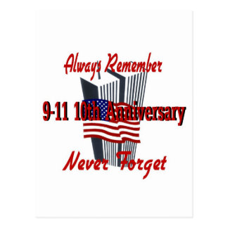 9-11 10th Anniversary Commemorative Postcard