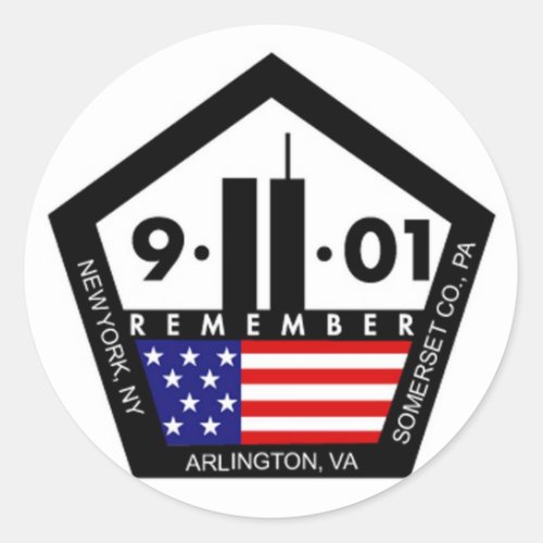 9_11 10th Anniversary Remembrance Classic Round Sticker