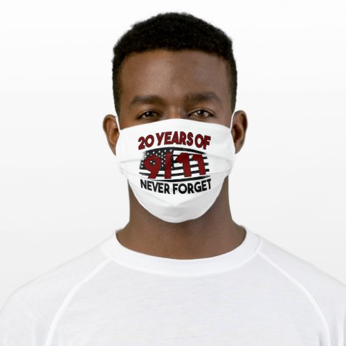 9 11 11th September Patriots Day Banner American Adult Cloth Face Mask
