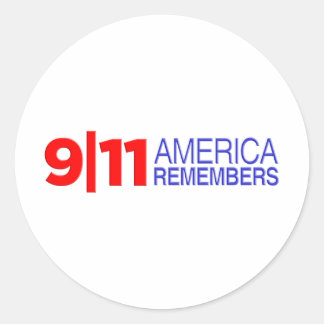 9/11 America Remembers Classic Round Sticker