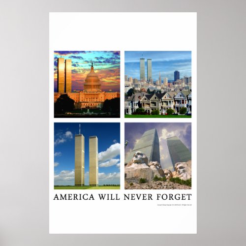 911 America Will Never Forget Poster