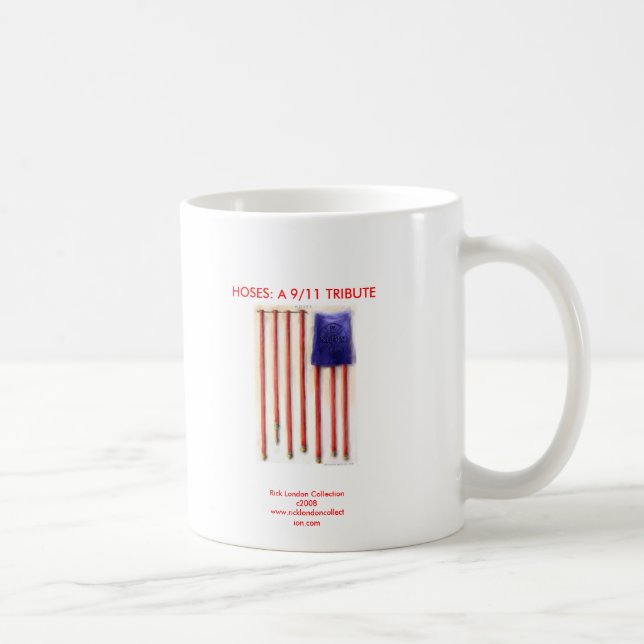 9/11 American Flag Firefighter Coffee Mug (Right)