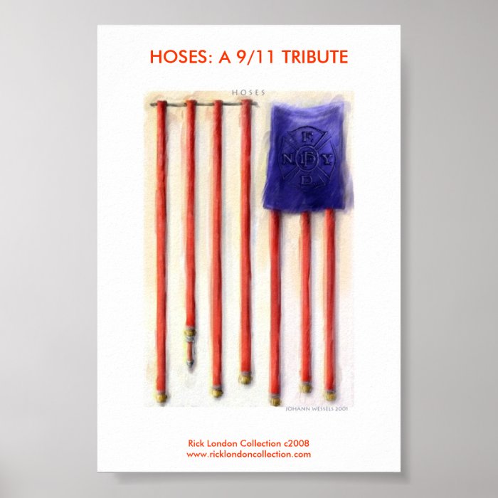 9/11 American Flag Firefighter Framed Print