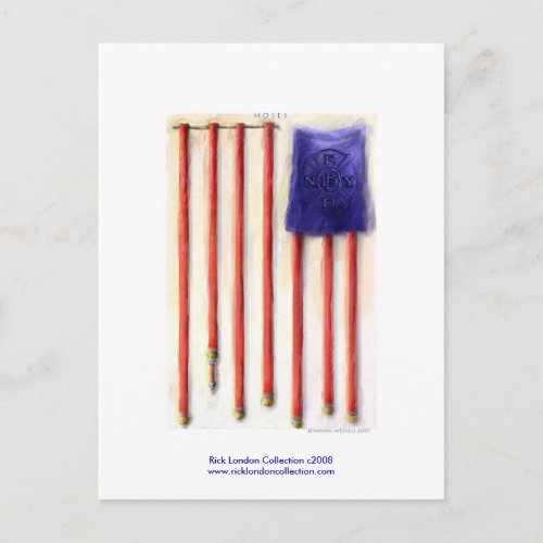 911 American Flag Firefighter Tribute Postcards