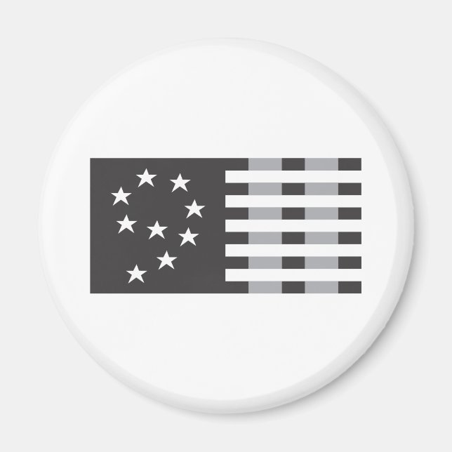 9-11 Commemorative Logo Black and White Magnet (Front)