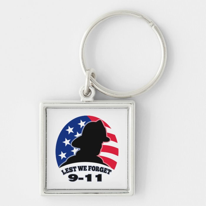 9 11 fireman firefighter american flag key chains