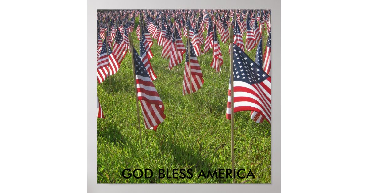 9-11, GOD BLESS AMERICA POSTER | Zazzle