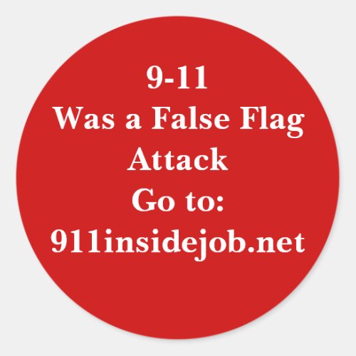 9_11 Inside Job Classic Round Sticker