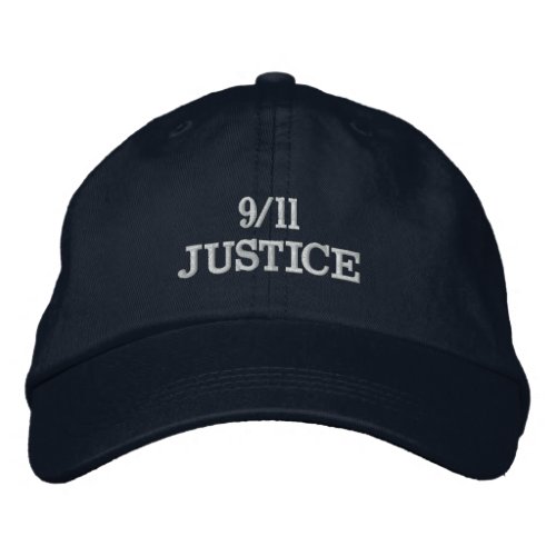 911 JUSTICE EMBROIDERED BASEBALL CAP