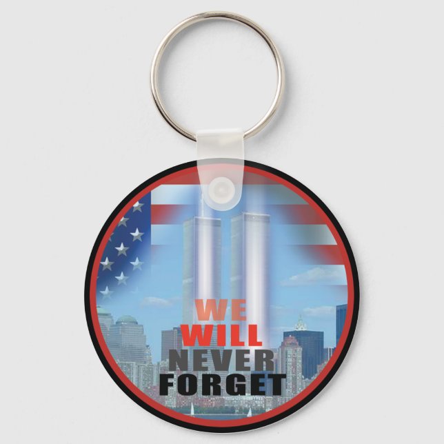 9/11 Keychain - We Will Never Forget (Front)