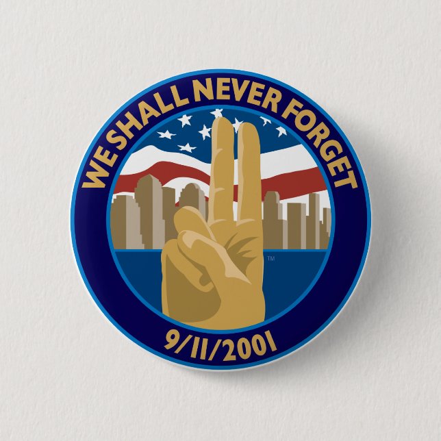 9/11 Memorial Symbol Button (Front)