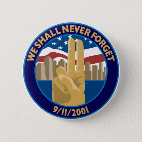 911 Memorial Symbol Button