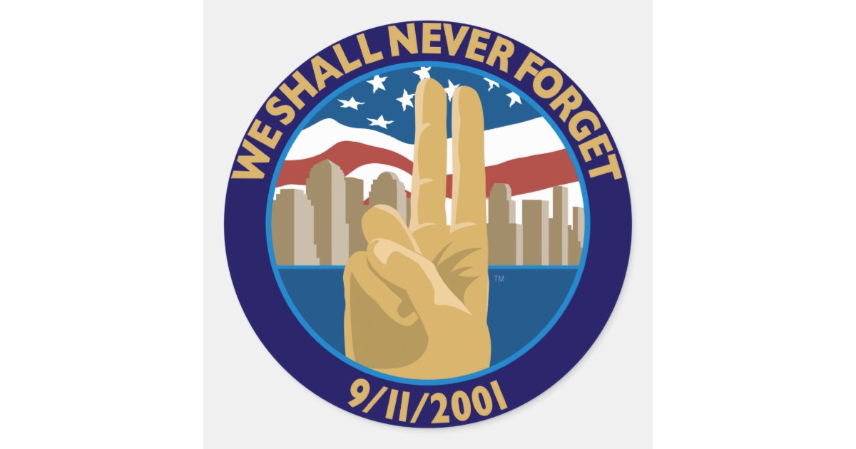 9/11 Memorial Symbol Sticker | Zazzle