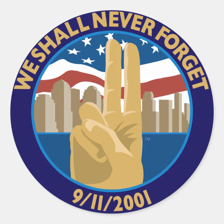 9/11 Memorial Symbol Sticker | Zazzle