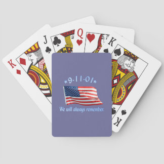 9-11 Memorial We Will Always Remember Poker Cards