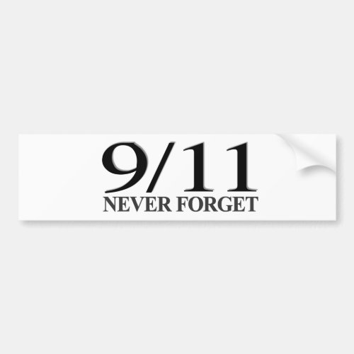 911 Never Forget Bumper Sticker